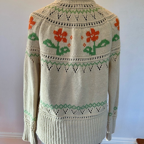 LL bean signature cotton Knit Cardigan fisherman’s sweater - Picture 7 of 13